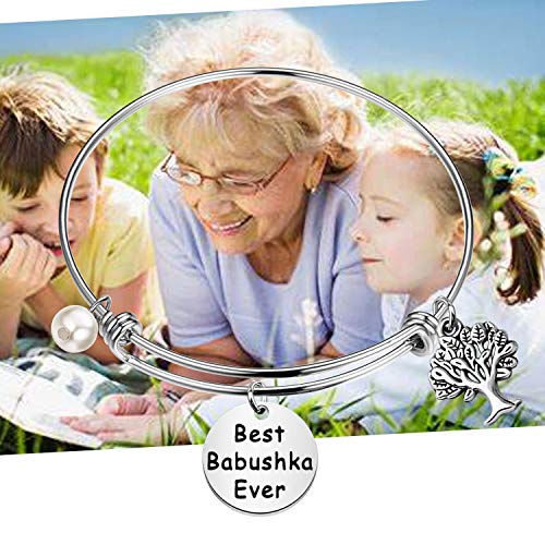 Image of CENWA Russian Grandma Gift Russian Babushka Gift Best Babushka Ever Bracelet