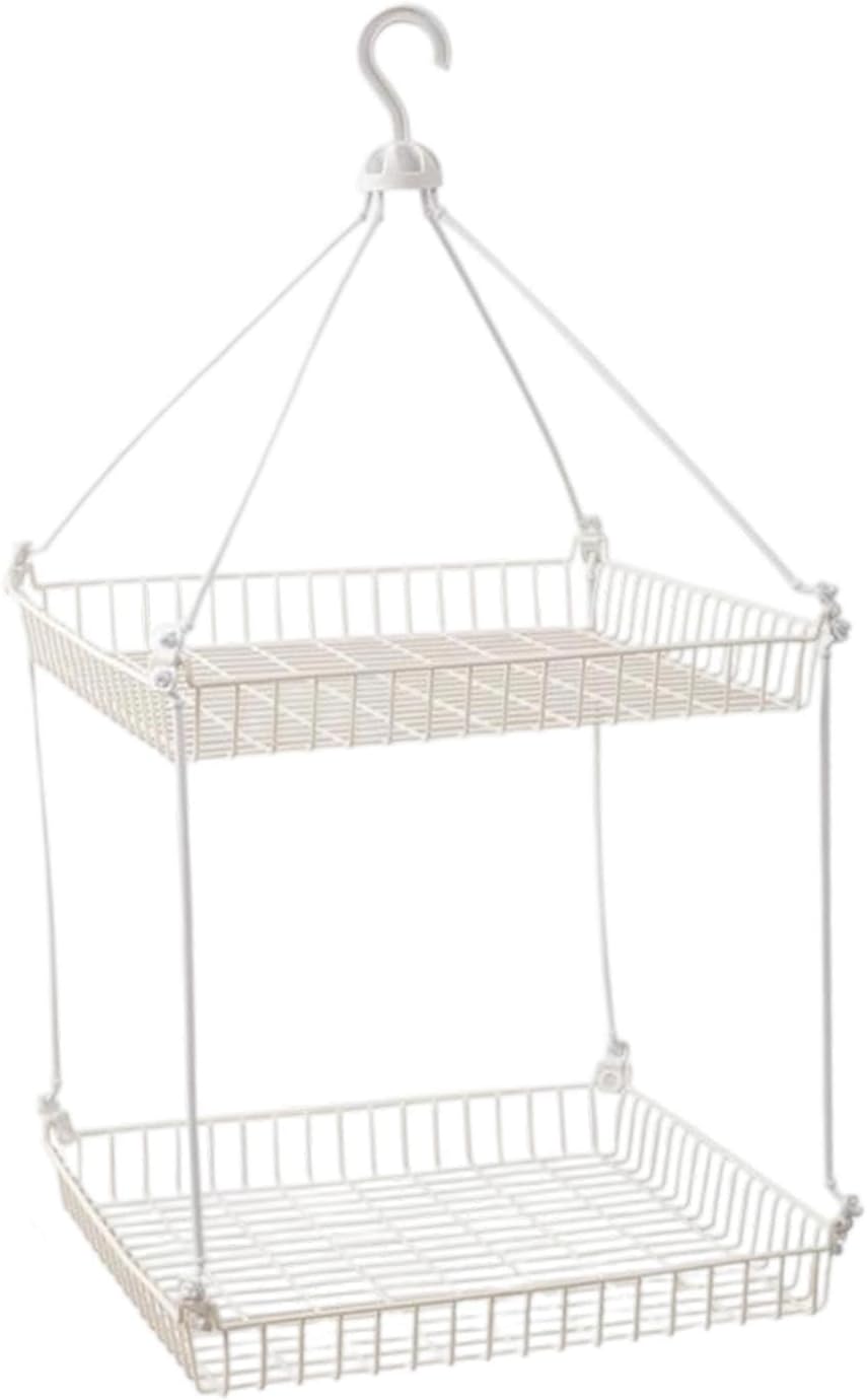 メッシュセーター乾燥ラック、防風屋外屋内ランジェリー下着シャツ吊り下げメッシュ乾燥機、, ホワイトダブルティア