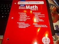 Holt Mathematics: Resource Book Chapter 6 Course 1 0030679273 Book Cover
