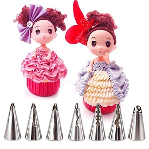 7 stks/set Bruiloft Russische Nozzles Gebak Bladerdeeg Rok Icing Piping Nozzles Pastry Decorating Tips Cake Cupcake… - Image 4