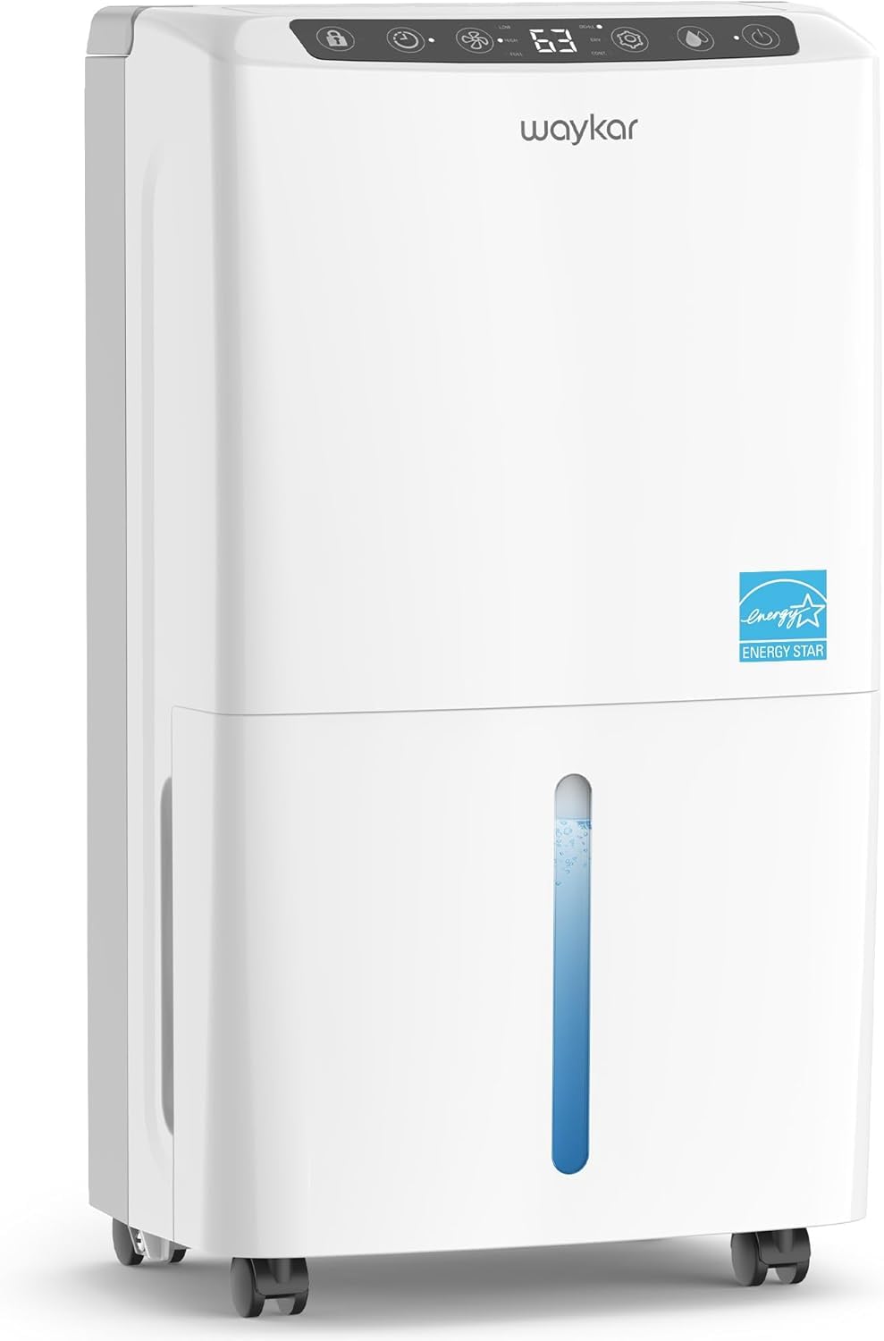 Energy Star dehumidifier for 2,000 sq. ft. with dual drainage