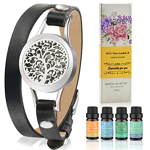 Aromatherapy Essential Oil Leather Diffuser Bracelet