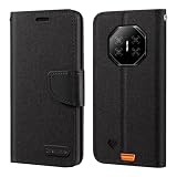 Shantime Custodia in pelle intrecciata per Doogee Fire 3 Ultra - Nero