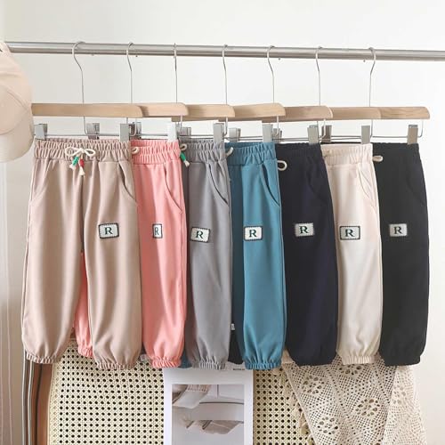 1‐10 Years Boys Girls Sweatpants Cute Causal Stretchy Athletic Pants with Pockets Loose Hip Hop Sweat Pants3