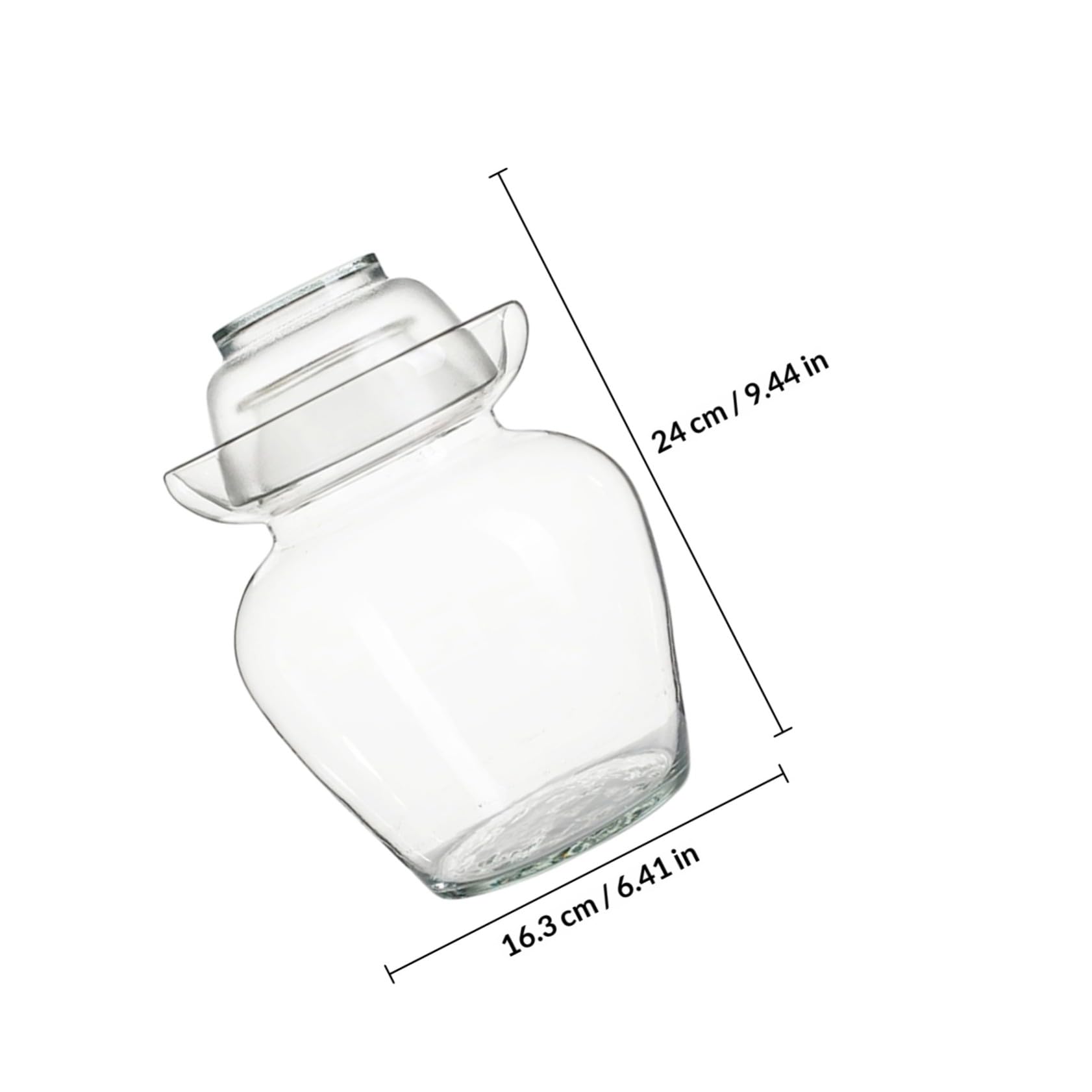 Einmachglas Großes Fassungsvermögen aus Glas Lebensmittelechte Vorratsdose mit Luftdichtem Deckel Transparentes Gärglas für Gemüse und Sauerkraut im Haushalt
