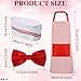 SATINIOR 3 Pcs 1950s Adult Waiter Costume Popcorn Soda Jerk Hot Dog Costume Carnival Circus Party Cosplay(Red White)