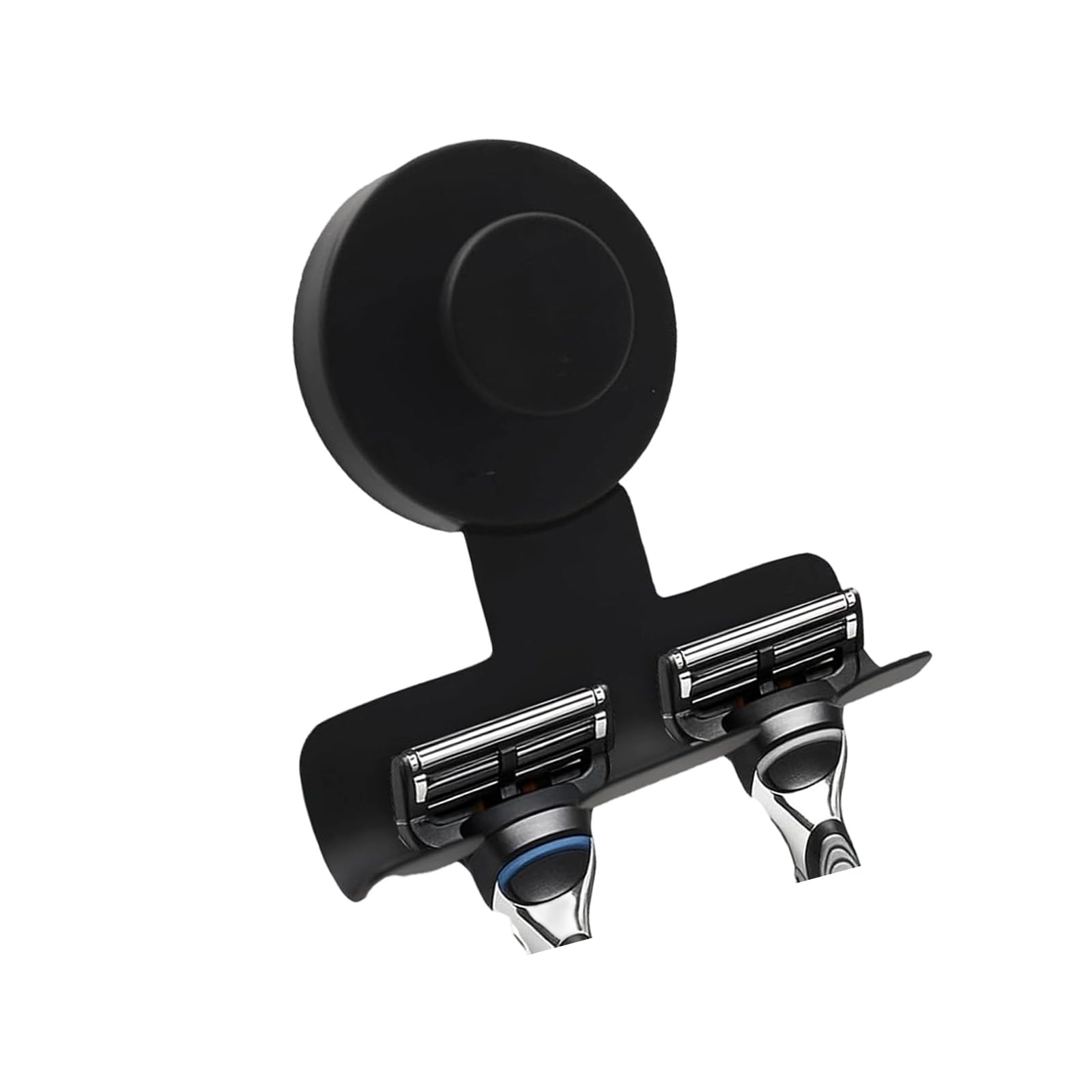 Zxfdsfdbnm Black Stainless Steel Suction Cup Shaver Holder With Rustproof Design And Multiple Hooks Removable Metal Shower Hook Bathroom Space Saving Solution