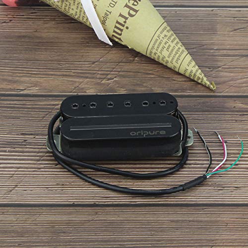 Oripure Alnico 2 Electric Guitar Humbucker Pickup 7-8K Neck Pickup Rail & Screw Poles - Warm Full Sound