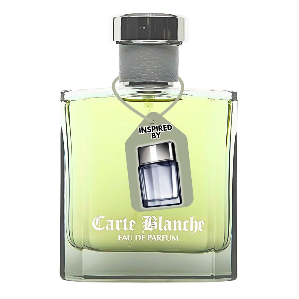 Carte Blanche – INSPIRED by A WORLD RENOWNED MEN’S PERFUME – Tangerine, Orange, Cassia, Sandalwood – Fresh, Aquatic, Confident, Long-Lasting Eau De Parfum 100ml (3.4 fl oz)