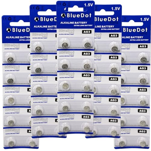 BlueDot Trading Batería Alcalina AG3 LR41 SR41 50 unidades