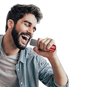 Karaoke Machine Luidspreker – Karaoke-apparaat met draadloze microfoon,Karaokemachine voor buiten voor volwassenen…