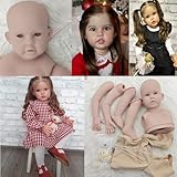 BALOLO 30inch Unpainted Kit Reborn Baby Doll Kits with Cloth Body and Soft Vinyl Mold Sets Realistic Baby Dolls Lovely Baby Making Doll Parts DIY Your Own