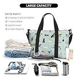 Vielseitige Handtasche mit Hundemotiv für Reisen, handgehaltene Crossbody-Tasche für jeden Bedarf, Schwarz , Einheitsgröße