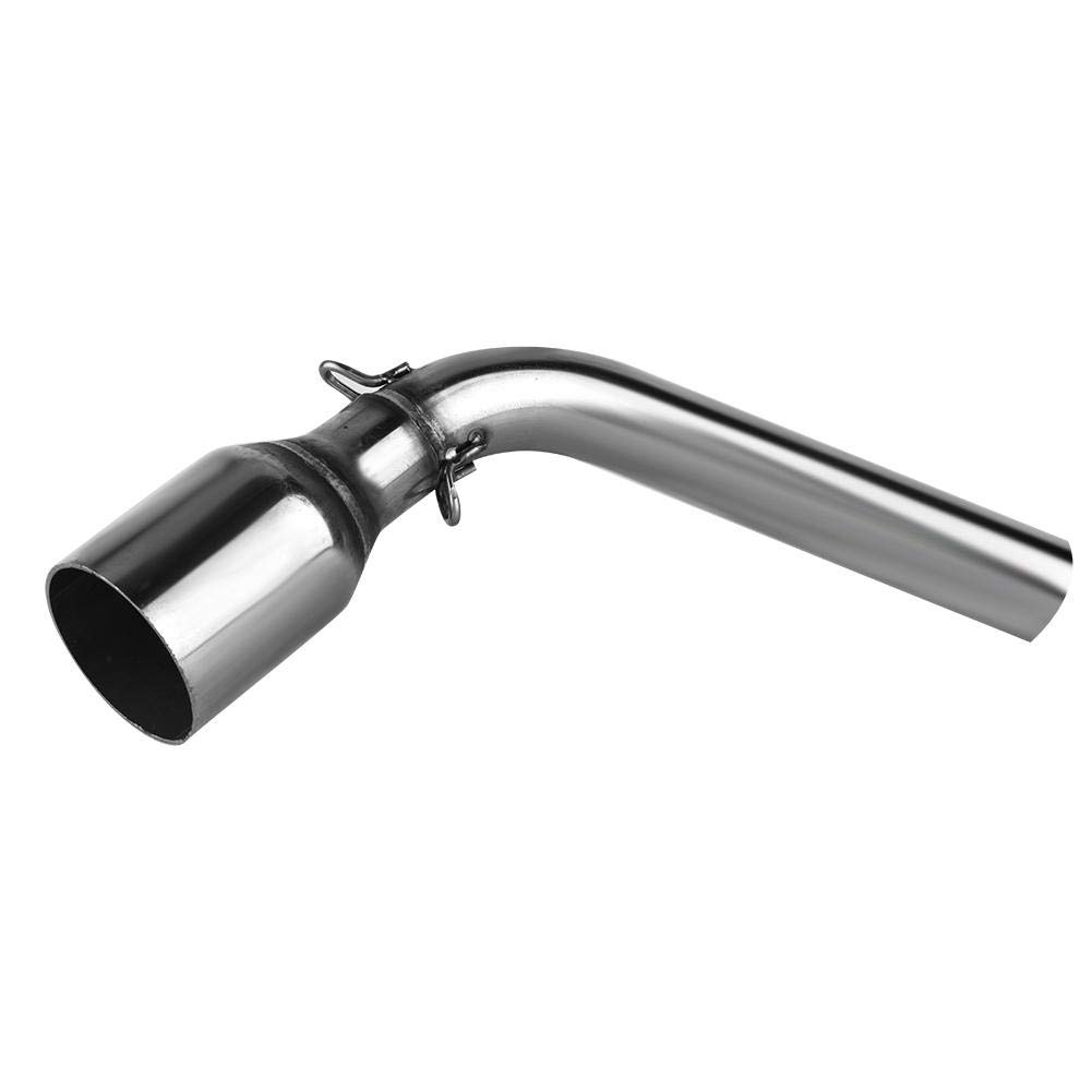 KIMISS Tuyau Central D'échappement Moto Adaptateur de Connexion de Tuyau Intermédiaire en Acier Inoxydable pour MSX125 2013-2015,Argent