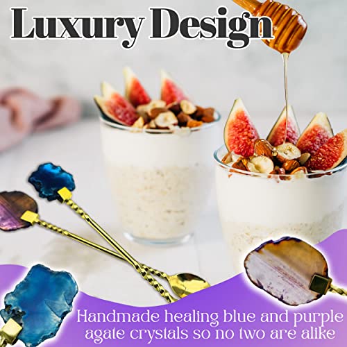 Wanda Living Barlöffel, Cocktailrührer, langer Löffel. Handgemacht aus goldfarbenem Edelstahl, Cocktail-Rührlöffel mit… - Image 4