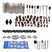 121Pcs Electric Sander Accessories Kit with High Speed Steel Small Circular Saw Blade, Sandpaper Rings and Metal Cutting Wheels for Rotary Tools, Wood Plastic Aluminum