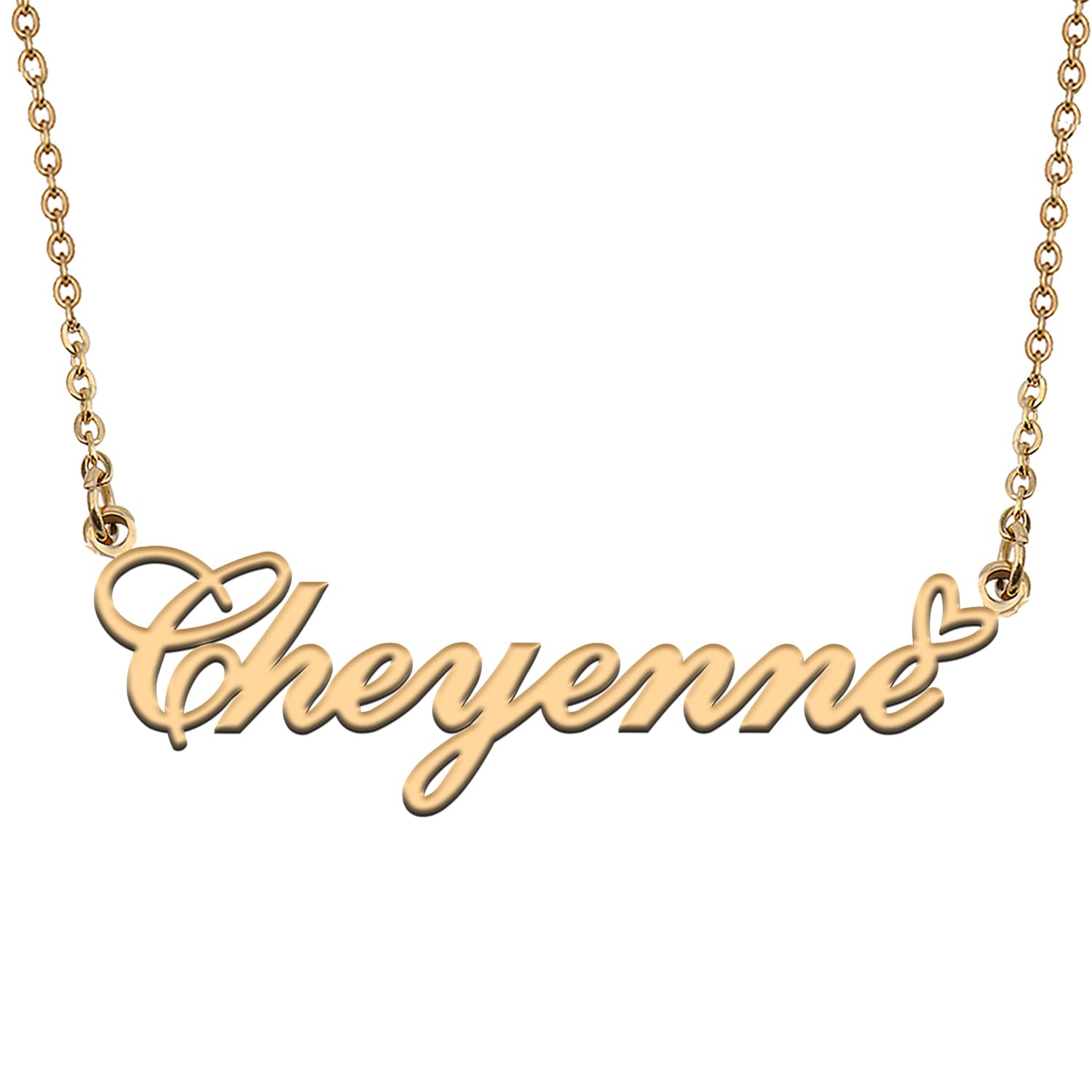 HUAN XUN Personalized Custom Initial Pendant Name Necklaces for Womens in Gold Silver