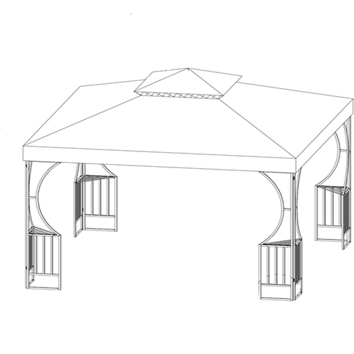Amazon.com : Garden Winds Replacement Canopy Top Cover Compatible