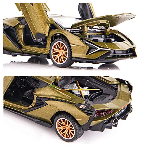 Modelo de Auto Lamborghini Sian FKP37 a Escala 1:32 miniatura 4