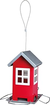 Trixie 55630 Futterhaus, 1.000 ml/20 cm, rot/silber