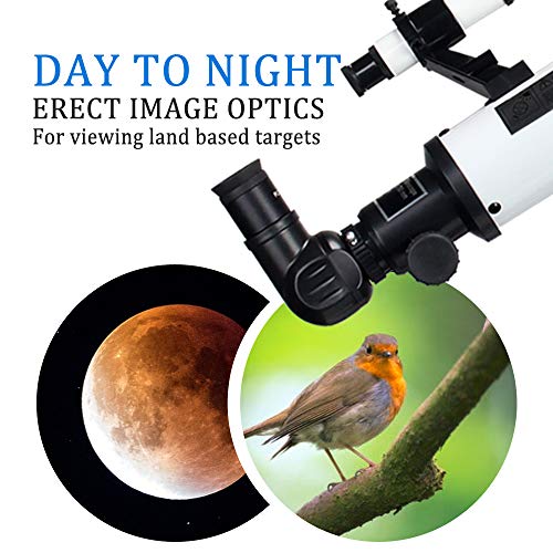 Moutec Telescope for Kids and Beginners with Backpack Smartphone Adapter, Portable Astronomical Travel Telescope, 70mm Refractor - Great Astronomy Gift for Kids to Explore Moon Space