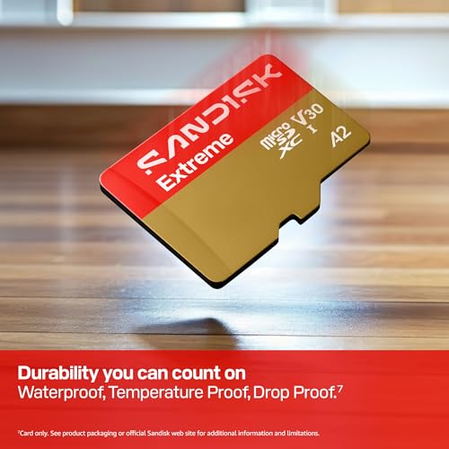 Image of SanDisk 2TB Extreme microSDXC Card, + SD adapter, (For Smartphones, Action Cams, Drones, Speeds up to 240 MB /s, 4K UHD) RescuePRO Deluxe, UHS-I, U3, V30