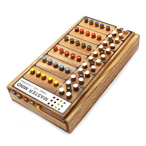 Mastermind Board Game, Code Breaking Game, Game for Two Players, Logic Game, Wooden Game, Game, Brain Game, Game for Kids, Mind Game, (Wood)
