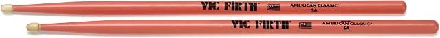 Vic Firth 5A American Hickory Wood Tip Pałąk perkusyjny - różowe wykończenie