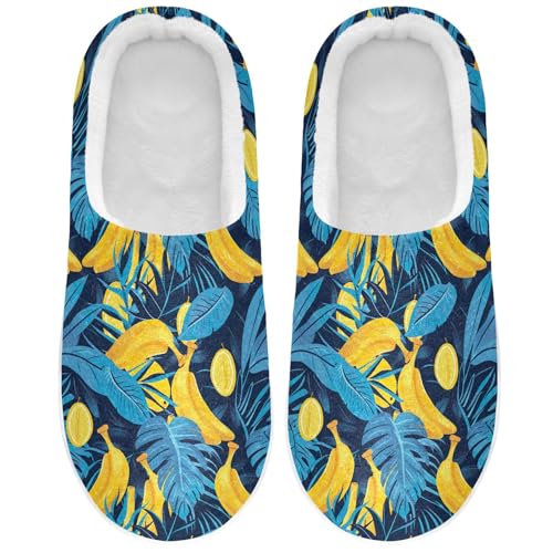 Womens Men's Summer Fruit Banana Slippers,Memory Foam Slippers for Home,Bedroom Slippers Fluffy Fuzzy Slippers House Shoes for Women Men 213442242