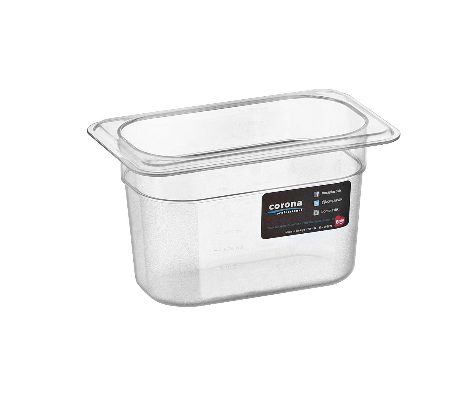 1/9 Dikdörtgen PC Gastronom Küvet Gövde 176x108x100