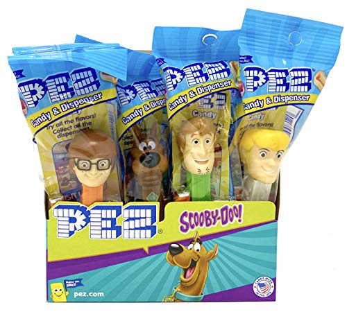 PEZ Candy Scooby Doo S.C.O.O.B Candy Dispensers Individually Wrapped Dispensers and Pez Candy (12 Pack)