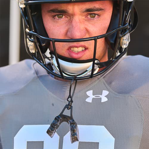 Under Armour Sport Mouth Guard Sports for Football, Lacrosse, Basketball, Hockey, Boxing, MMA, Jiu Jitsu, Includes Detachable Helmet Strap, Youth & Adult. Protectar Bucal, Black by Under Armour - Image 5
