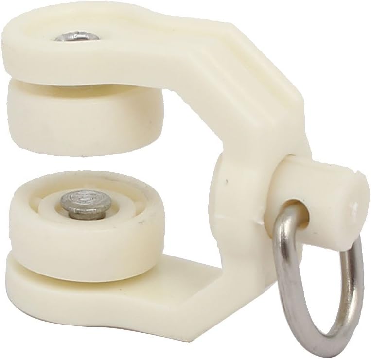 10mm Dia Window Treatments Wheel Swivel Eye Ring Curtain Track Rail Sliding Roller Window Treatment Sets Beige 150pcs