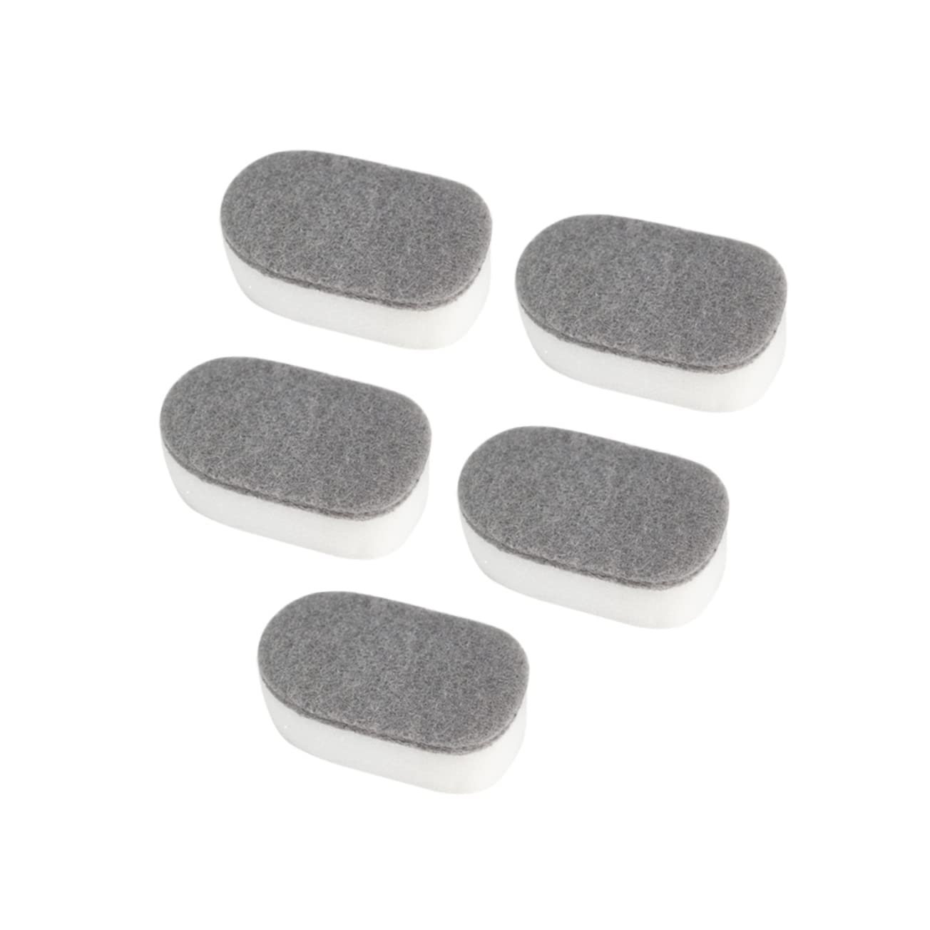 WOFASHPURET 5Pcs Kitchen Cleaning Sponge Durable Grey White Scouring Pads for Dishwashing Long Lasting Use for Household Cleaning
