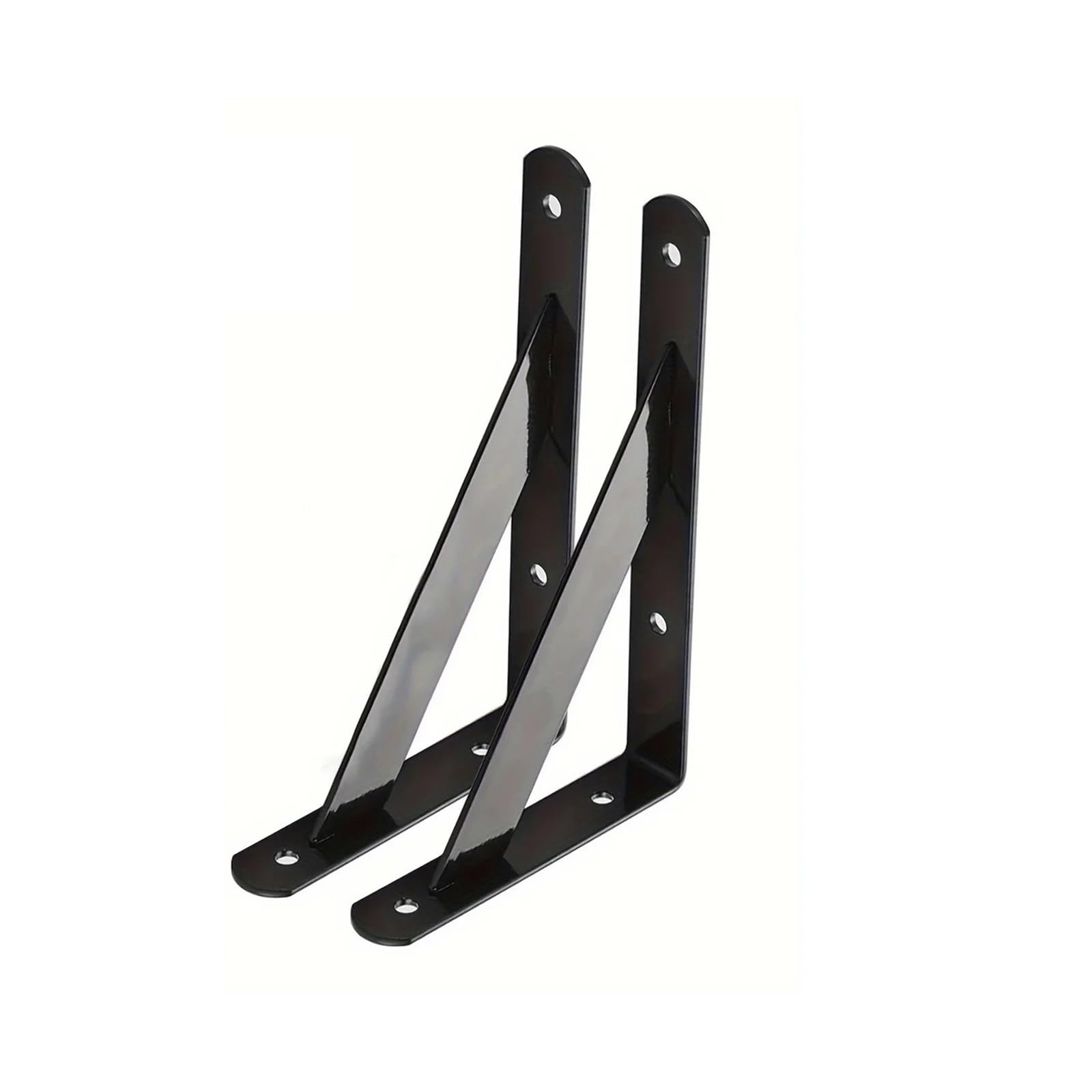 Mwahju One Color 2Pcs Decorative Shelf Wall Mounted Floating Bracket,Duty Rustic Iron Metal Corner Triangle Brackets 90 Degree For Home