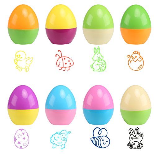 Naler 8 x Stempelset Ostereier Stempel Kinder Ostern...