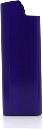 Miniatura 18 de Fundas de metal para encendedores, funda para BIC tamaño completo encendedor J6 mate color básico regalo de bricolaje (azul)