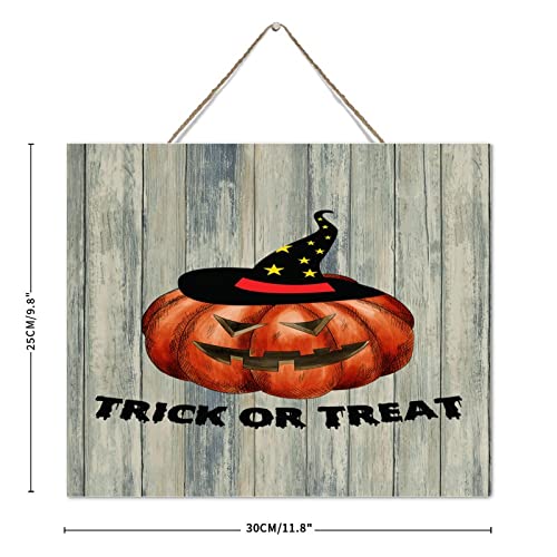 Décoration murale antique pour Halloween en bois suspendu