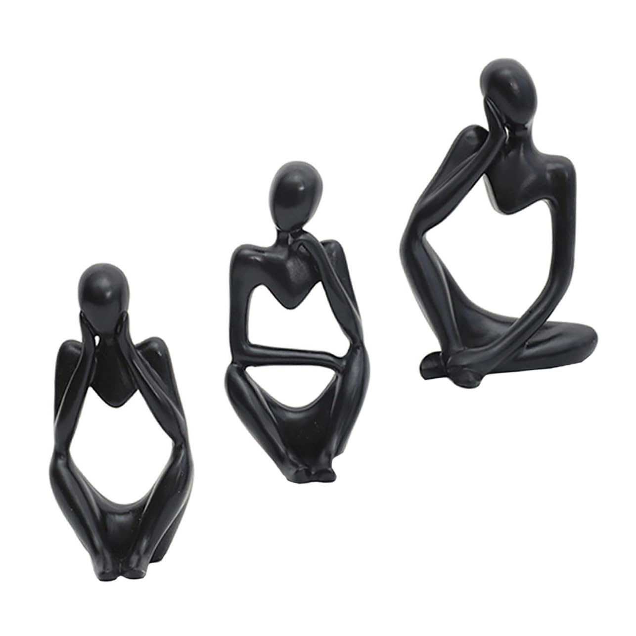 3 ornamenti in resina ornamento da scrivania statua pensatore seduto statua pensatore in resina decorazione decorazioni per la casa per soggiorno mensola decorazione ufficio tavolo