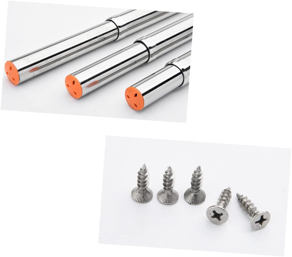 Stainless Steel Adjustable Telescopic Closet Pole Thickened Wardrobe Hanging Rod for Home Use Silver Easy Installation Design for Clothing Storage