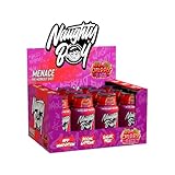 Naughty Boy Menace Pre-Workout Shot, Ready to Drink Food Supplement with Beta Alanine, Caffeine, GlycerPWR and Vitamin B3 and B12, Cherry Razz Flavour, 12-Pack, 12 x 60ml