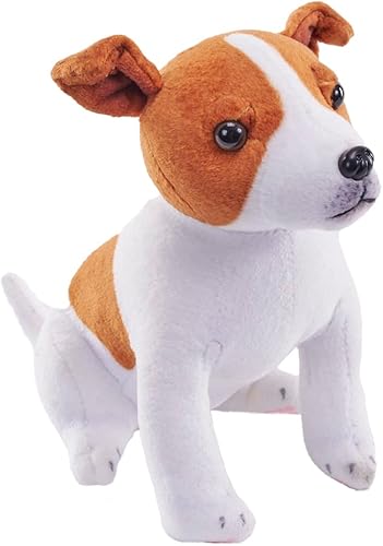 WILD REPUBLIC Jack Russell Terrier, perro de rescate, animal de peluche, con sonido, 5.5 pulgadas, regalo para niños, juguete de peluche, botellas