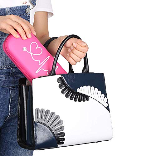 Bovke Travel Carrying Case Compatible With 3M Littmann Classic Iii,Mdf Acoustica Deluxe Stethoscopes - Extra Room For Medical Bandage Scissors Emt Trauma Shears And Led Penlight, Raspberry #TOP7