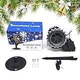 Schneeprojektor – LED-Lampe mit Schneefall-Show – mit Fernbedienung, LED-Projektor für den Innenbereich, für Haus, Party, Garten, Wand, Fenster