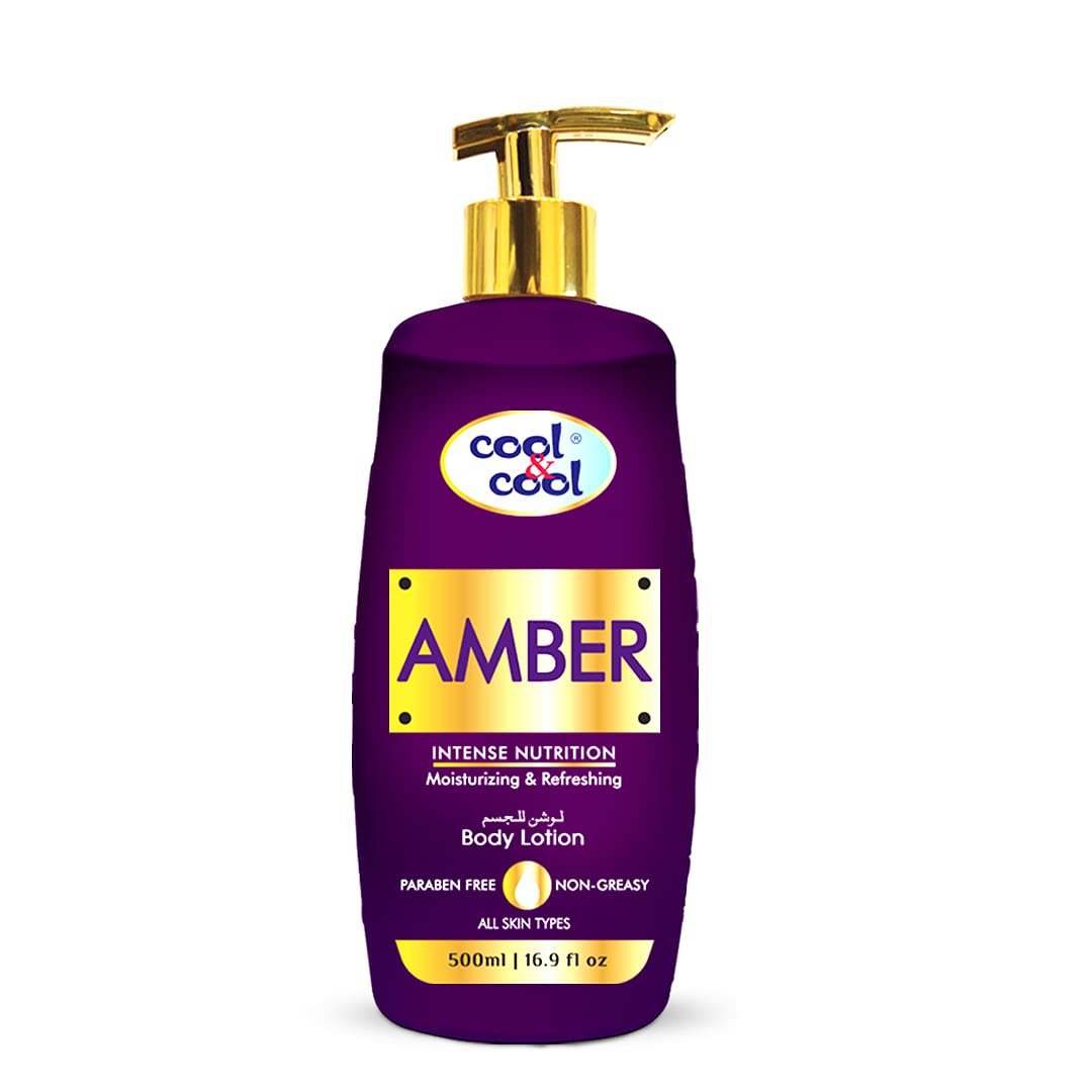 Cool & Cool Amber Body Lotion | Non Greasy & Paraben Free, 500ml