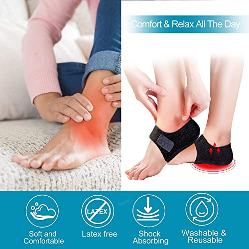 51dQCMhMIFL 2 x Heel Pads, Heel Sleeves, Gel Heel Protectors for Plantar Fasciitis, Achilles Tendonitis, Bone Spurs, Heel Cups, Heel… - Image 6