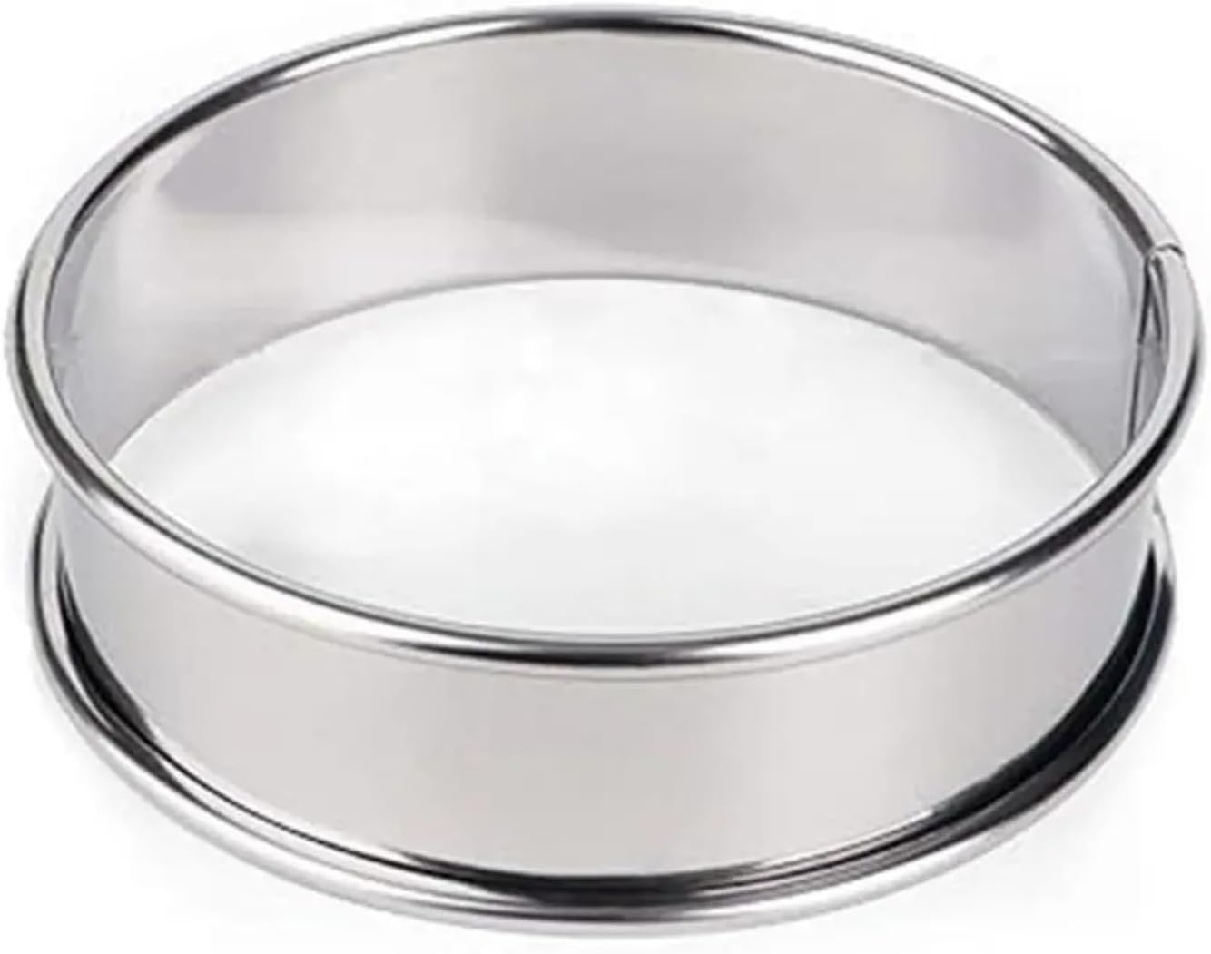 Stainless Steel Double Rolled Baking Circle Tart Ring, Fruit Pie Cake Cookie Molds 8cm 10cm for Kitchen Biscuit Pastry Baking Tools(Large)