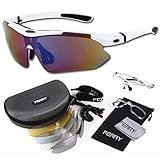 [フェリー] スポーツサングラス ミラーレンズ フルセット専用交換レンズ5枚 ユニセックス ホワイト