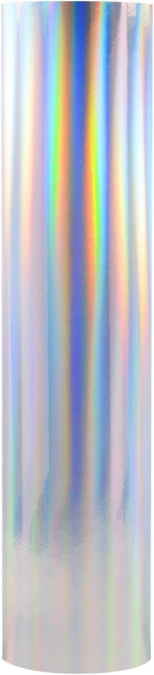 VINYL FROG Holographic Heat Transfer Vinyl Bundle HTV Spectrum Silver Rainbow Color 30.5x100cm for DIY T-Shirt,Garment