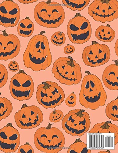 Notebook: Halloween pumpkin orange cover and Lined pages, Extra large (8.5 x 11) inches, 110 pages - Image 2